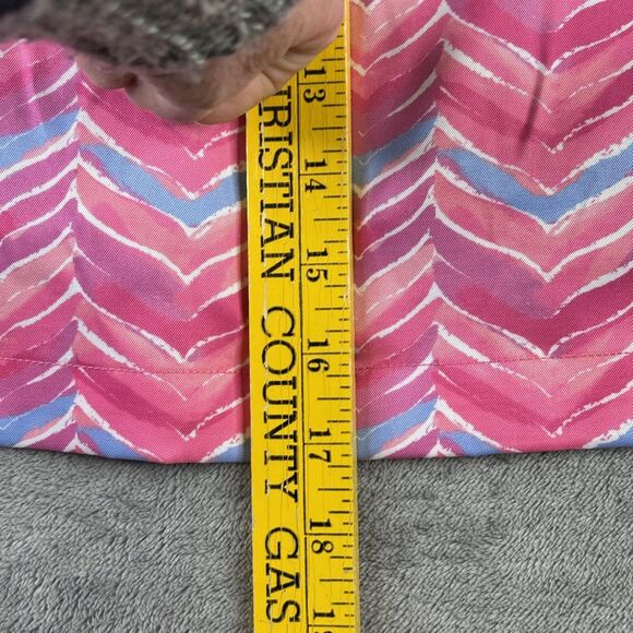 Vineyard Vines Skort Womens 12 Pink Blue Chevron Golf Tennis Stretch Pockets - Picture 14 of 16
